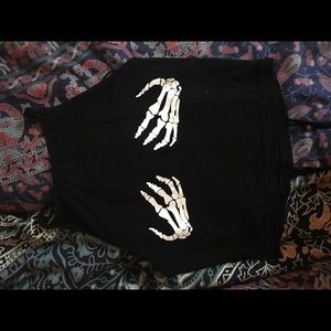 Skeleton Crop Top☠️ Small/Medium